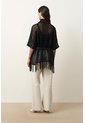 Poncho Lyra Tejido Para Mujer Flecos Poncho Lyra Tejido Para Mujer Flecos Negro Perlado XS VÉLEZ de Vélez