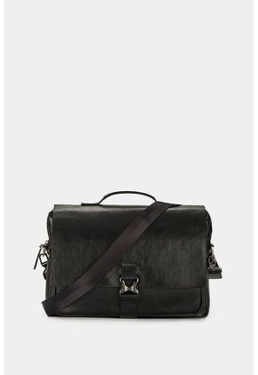 Maletín Portátil Ferrat De Cuero Para Hombre Doble Sistema De Cierre Maletín Portátil Ferrat De Cuero Para Hombre Doble Sistema De Cierre Negro VÉLEZ