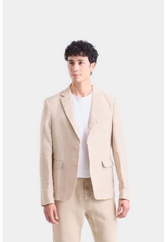 Blazer Yaqui En Lino Para Hombre Silueta Semi Ajustada Blazer Yaqui En Lino Para Hombre Silueta Semi Ajustada Beige S VÉLEZ Vélez