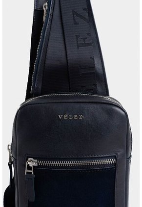 Manos Libres Mikeno 3 De Cuero Para Hombre Acabado Envejecido Manos Libres Mikeno 3 De Cuero Para Hombre Acabado Envejecido Azul Oscuro VÉLEZ