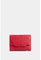 Billetera Taupe De Cuero Para Mujer Con Monedero Billetera Taupe De Cuero Para Mujer Con Monedero Rojo VÉLEZ de Vélez