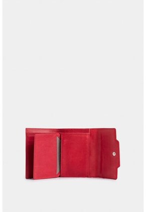 Billetera Taupe De Cuero Para Mujer Con Monedero Billetera Taupe De Cuero Para Mujer Con Monedero Rojo VÉLEZ