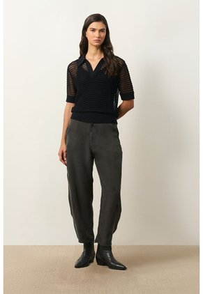 Polo Tejida Lascar Para Mujer Fit Holgado Polo Tejida Lascar Para Mujer Fit Holgado Negro XS VÉLEZ
