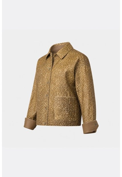 Chaqueta En Cuero Pelo Print Venado Para Mujer Chaqueta En Cuero Pelo Print Venado Para Mujer Miel XL VÉLEZ