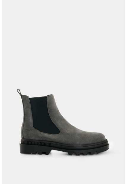 Botas Chelsea De Cuero Gamuzado Para Hombre Sole Botas Chelsea De Cuero Gamuzado Para Hombre Sole Gris 42 VÉLEZ