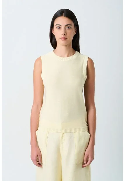 Top Tejido Astromelia Para Mujer Liviano Top Tejido Astromelia Para Mujer Liviano Amarillo XS VÉLEZ