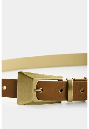Cinturón Kiwa Doble Faz En Cuero Para Mujer Cinturón Kiwa Doble Faz En Cuero Para Mujer Verde Oliva M VÉLEZ