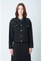 Chaqueta Black Para Mujer Silueta Trucker Chaqueta Black Para Mujer Silueta Trucker Negro XL VÉLEZ de Vélez
