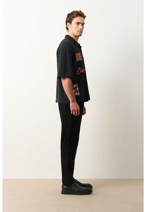 Polo Cropped En Algodón Para Hombre Primavera Polo Cropped En Algodón Para Hombre Primavera Negro XS VÉLEZ