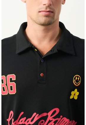 Polo Cropped En Algodón Para Hombre Primavera Polo Cropped En Algodón Para Hombre Primavera Negro XS VÉLEZ
