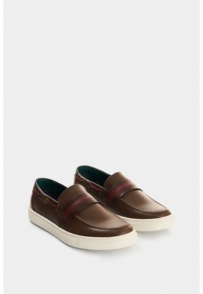 Mocasines Deportivos De Cuero Para Hombre Vintage Mocasines Deportivos De Cuero Para Hombre Vintage Cafe 38 VÉLEZ