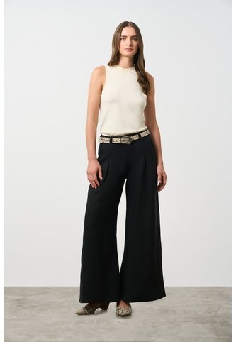 Pantalón Loa Palazzo Tiro Alto Para Mujer Pantalón Loa Palazzo Tiro Alto Para Mujer Negro 12 VÉLEZ Vélez