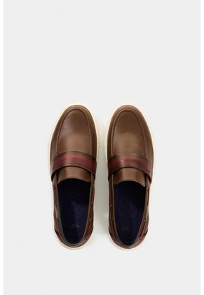 Mocasines Deportivos De Cuero Para Hombre Vintage Mocasines Deportivos De Cuero Para Hombre Vintage Cafe 38 VÉLEZ