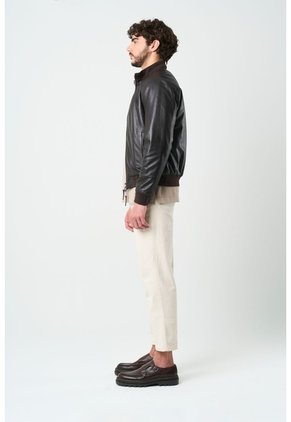 Chaqueta Clásica Doble Faz De Cuero Para Hombre Luminia Chaqueta Clásica Doble Faz De Cuero Para Hombre Luminia Cafe XL VÉLEZ