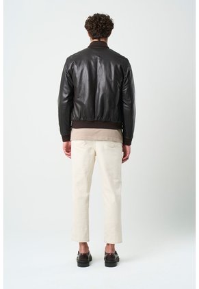 Chaqueta Clásica Doble Faz De Cuero Para Hombre Luminia Chaqueta Clásica Doble Faz De Cuero Para Hombre Luminia Cafe XL VÉLEZ