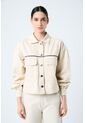 Chaqueta Ocaso Para Mujer Oversized Chaqueta Ocaso Para Mujer Oversized Crema S VÉLEZ de Vélez