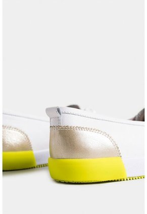 Tenis Atenas 3 De Cuero Liso Para Mujer Cordón Fibra Natural Tenis Atenas 3 De Cuero Liso Para Mujer Cordón Fibra Natural Blanco 35 VÉLEZ