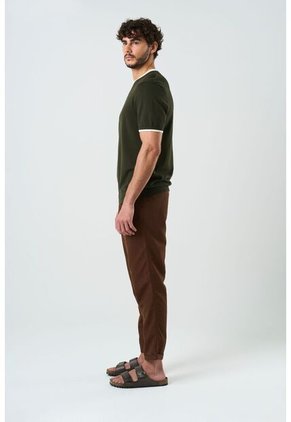 Camiseta Tejida Manga Corta Para Hombre Luminia Camiseta Tejida Manga Corta Para Hombre Luminia Verde Oliva M VÉLEZ