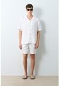 Camisa Manga Corta En Lino Para Hombre Málaga Camisa Manga Corta En Lino Para Hombre Málaga Blanco S VÉLEZ de Vélez