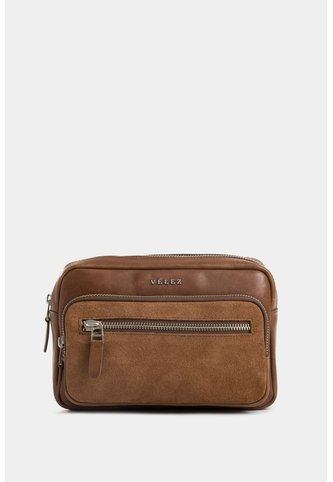 Manos Libres Bright De Cuero Para Hombre Detalle Gamuzado Manos Libres Bright De Cuero Para Hombre Detalle Gamuzado Miel VÉLEZ Vélez