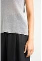 Camiseta Tejida Para Mujer Efecto Metalizado Lúrex Camiseta Tejida Para Mujer Efecto Metalizado Lúrex Gris M VÉLEZ de Vélez