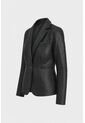 Blazer Tatacoa En Cuero Tejido Para Mujer Silueta Recta Blazer Tatacoa En Cuero Tejido Para Mujer Silueta Recta Negro XL VÉLEZ de Vélez