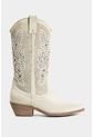Botas Texanas Castelo De Cuero Para Mujer Apliques Metálicos de Vélez