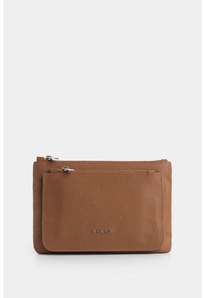 Cosmetiquera Arándano De Cuero Para Mujer Doble Bolsillo Cosmetiquera Arándano De Cuero Para Mujer Doble Bolsillo Miel VÉLEZ