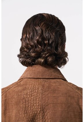 Chaqueta Bomber En Gamuza Croco Para Hombre Chaqueta Bomber En Gamuza Croco Para Hombre Cafe L VÉLEZ