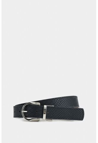 Cinturón Doble Faz Aki De Cuero Para Mujer Placa Serpiente Cinturón Doble Faz Aki De Cuero Para Mujer Placa Serpiente Negro M VÉLEZ Vélez