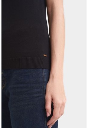 Top Tank Tejido Rectilíneo Para Mujer Manga Sisa Top Tank Tejido Rectilíneo Para Mujer Manga Sisa Negro XX VÉLEZ