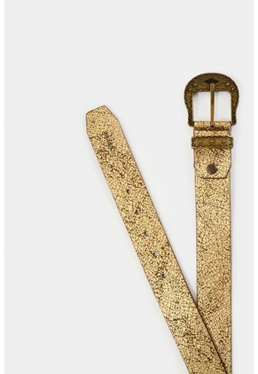 Cinturón Amaru Unifaz En Cuero Folia Para Mujer Cinturón Amaru Unifaz En Cuero Folia Para Mujer Dorado XL VÉLEZ
