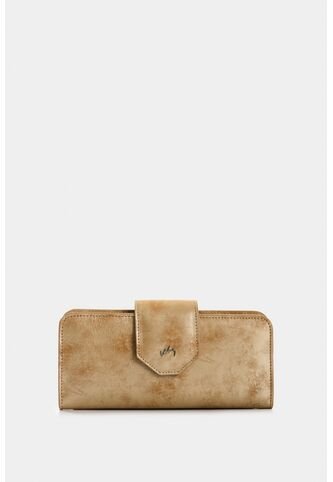 Billetera Porta Chequera Extravaganza De Cuero Para Mujer Grabado Billetera Porta Chequera Extravaganza De Cuero Para Mujer Grabado Dorado VÉLEZ Vélez