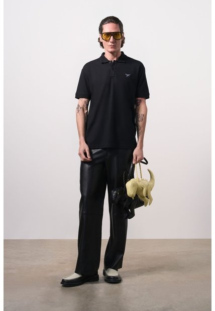 Polo Manga Corta Semi Fit Para Hombre Polo Manga Corta Semi Fit Para Hombre Negro S VÉLEZ