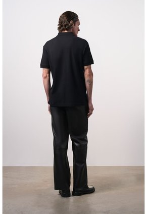 Polo Manga Corta Semi Fit Para Hombre Polo Manga Corta Semi Fit Para Hombre Negro S VÉLEZ