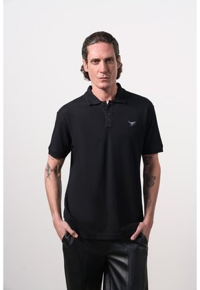 Polo Manga Corta Semi Fit Para Hombre Polo Manga Corta Semi Fit Para Hombre Negro S VÉLEZ