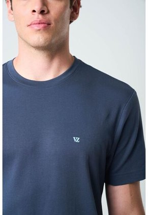 Camiseta Manga Corta Lerici Para Hombre Semi Fitted Camiseta Manga Corta Lerici Para Hombre Semi Fitted Azul Oscuro L VÉLEZ