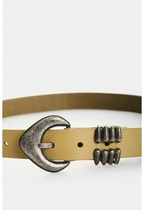 Cinturón Unifaz De Cuero Para Mujer Tika Cinturón Unifaz De Cuero Para Mujer Tika Verde Oliva S VÉLEZ