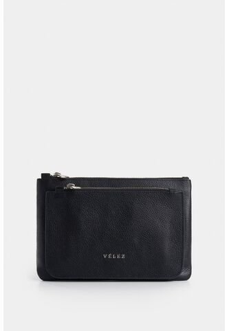 Cosmetiquera Arándano De Cuero Para Mujer Doble Bolsillo Cosmetiquera Arándano De Cuero Para Mujer Doble Bolsillo Negro VÉLEZ Vélez