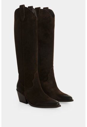 Botas En Cuero Gamuzado Para Mujer Gem Botas En Cuero Gamuzado Para Mujer Gem Cafe 41 VÉLEZ