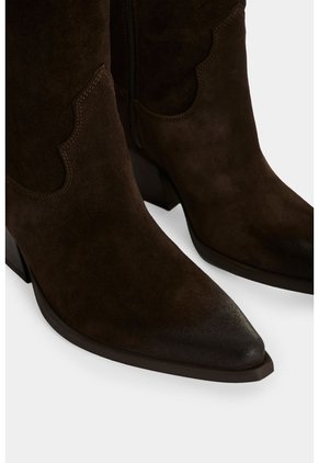 Botas En Cuero Gamuzado Para Mujer Gem Botas En Cuero Gamuzado Para Mujer Gem Cafe 41 VÉLEZ