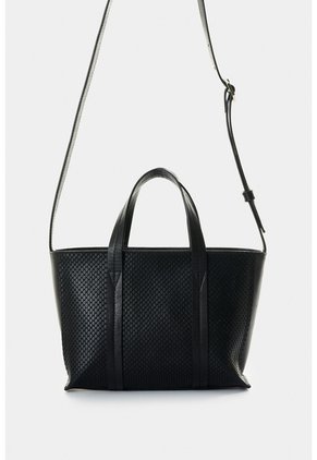 Bandolera Nectaria En Cuero Grabado Para Mujer Bandolera Nectaria En Cuero Grabado Para Mujer Negro VÉLEZ