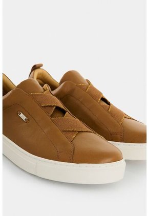 Mocasines Ópalo 2.0 De Cuero Para Mujer Ajuste Elástico Mocasines Ópalo 2.0 De Cuero Para Mujer Ajuste Elástico Miel 35 VÉLEZ