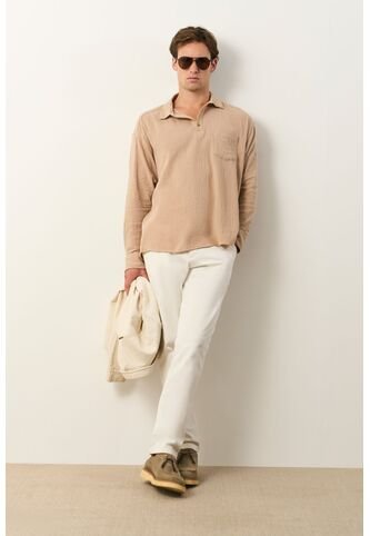 Camisa Semi-fitted Manga Larga Para Hombre Memoria Camisa Semi-fitted Manga Larga Para Hombre Memoria Tabaco XL VÉLEZ Vélez