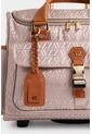 Maleta De Viaje Bloom 2 En Jacquard Para Mujer Sistema Trolley Maleta De Viaje Bloom 2 En Jacquard Para Mujer Sistema Trolley Beige VÉLEZ de Vélez