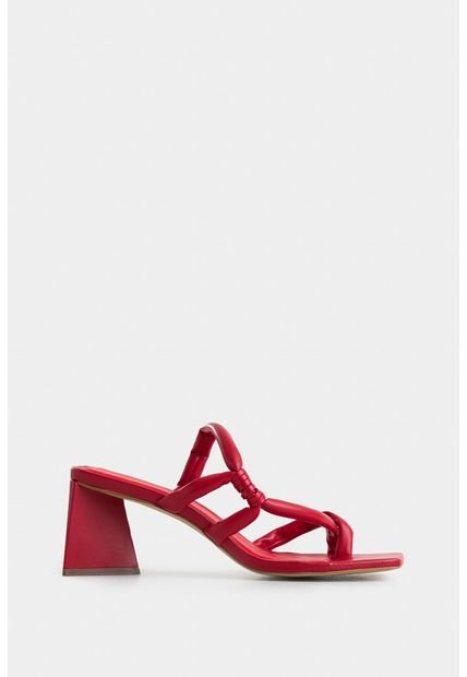 Sandalia Tacón Resplandor De Cuero Para Mujer Strap Tubular Sandalia Tacón Resplandor De Cuero Para Mujer Strap Tubular Rojo 36 Vélez