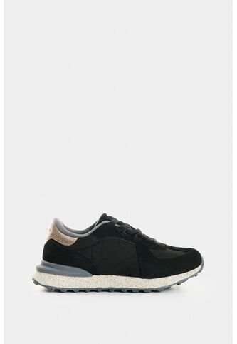 Tenis De Cuero Gamuzado Y Textil Para Mujer Boreal Tenis De Cuero Gamuzado Y Textil Para Mujer Boreal Negro 39 VÉLEZ Vélez