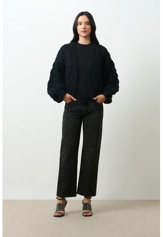 Cardigan Tejido Para Mujer Luzia Cardigan Tejido Para Mujer Luzia Negro XS VÉLEZ Vélez