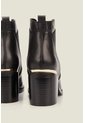 Botines Tacón De Cuero Aplique Botines Tacón De Cuero Aplique Negro 39 VÉLEZ de Vélez