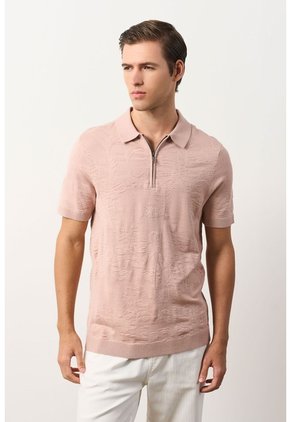 Polo Manga Corta Tejida Para Hombre Anam Polo Manga Corta Tejida Para Hombre Anam Rosado S VÉLEZ